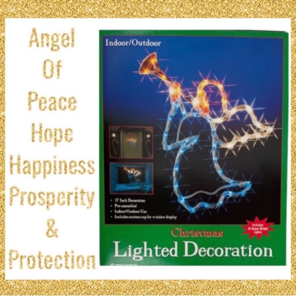 Angel Christmas Lights of Peace Holiday Decor Indoor Outdoor Decorations White